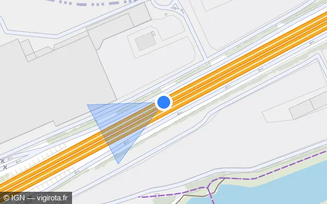 Vue plan de l'emplacement du radar discriminant à Exincourt
