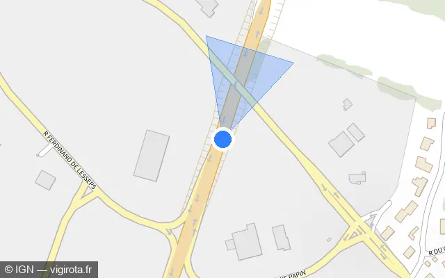 Vue plan de l'emplacement du radar discriminant à Bonneval