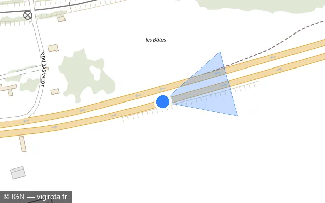 Vue plan de l'emplacement du radar discriminant à Cherisy