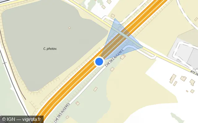 Vue plan de l'emplacement du radar discriminant à Saint-Marcel