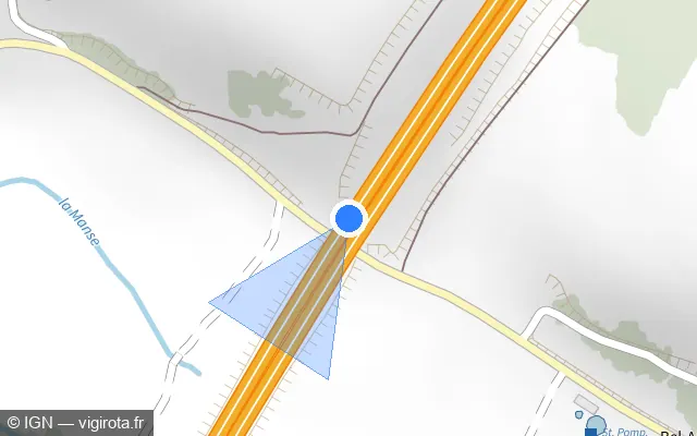 Vue plan de l'emplacement du radar discriminant à Noyant-de-Touraine
