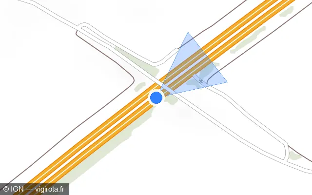 Vue plan de l'emplacement du radar discriminant à Tavers