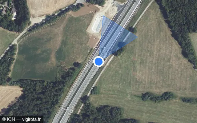Vue satellite de l'emplacement du radar discriminant à Clarafond-Arcine