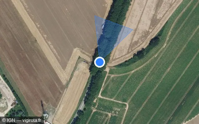 Vue satellite de l'emplacement du radar discriminant à Nurlu