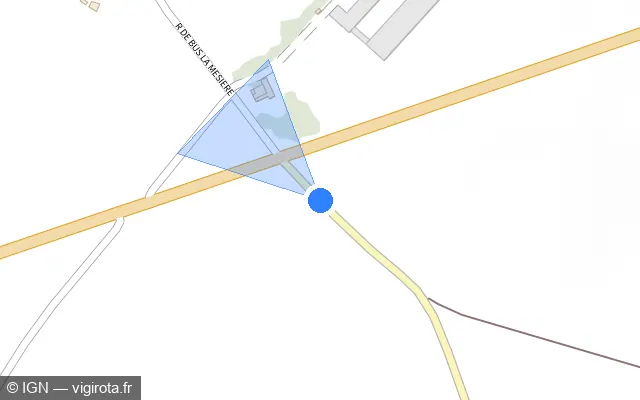 Vue plan de l'emplacement du radar discriminant à Grivillers
