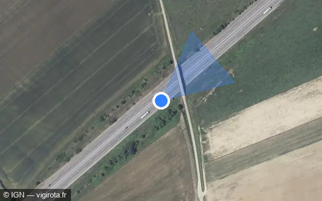 Vue satellite de l'emplacement du radar discriminant à Vrécourt