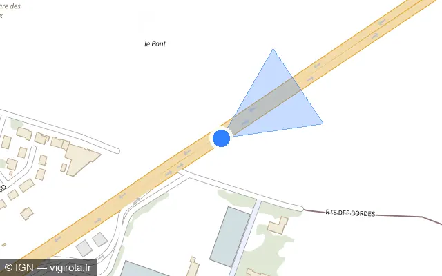 Vue plan de l'emplacement du radar discriminant à Le Plessis-Pâté