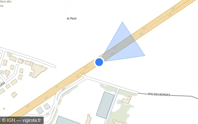 Vue plan de l'emplacement du radar discriminant à Le Plessis-Pâté