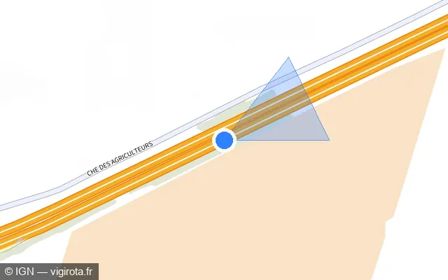 Vue plan de l'emplacement du radar discriminant à Attainville