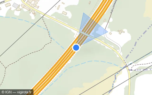 Vue plan de l'emplacement du radar discriminant à Les Sorinières