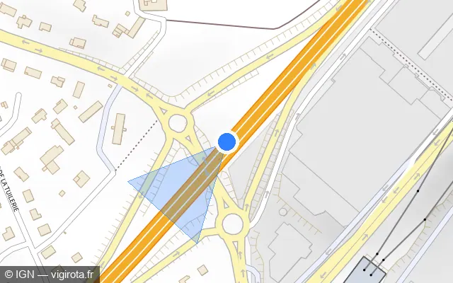 Vue plan de l'emplacement du radar discriminant à La Couronne