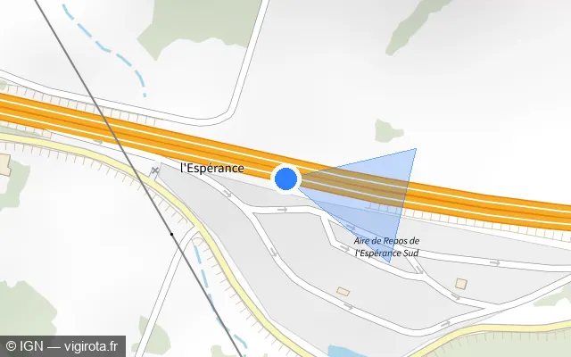 Vue plan de l'emplacement du radar discriminant à Saint-Vaury
