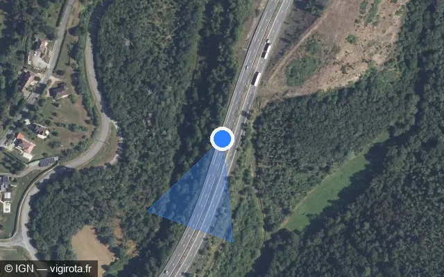 Vue satellite de l'emplacement du radar discriminant à Saint-Laurent