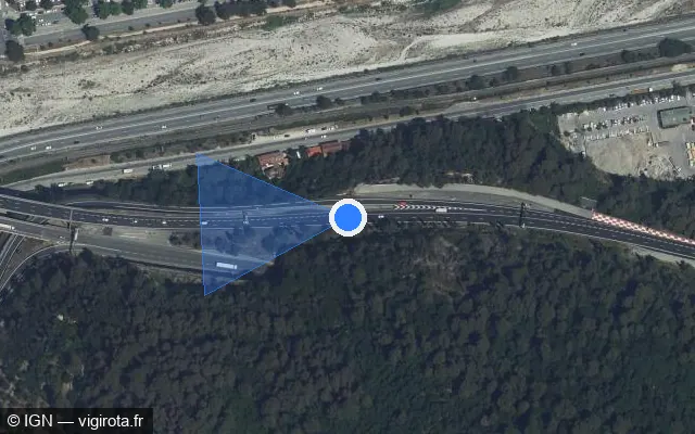 Vue satellite de l'emplacement du radar discriminant à Saint-André-de-la-Roche