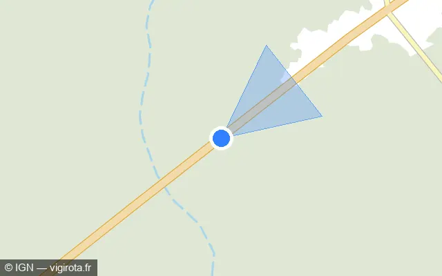 Vue plan de l'emplacement du radar discriminant à Vouzeron