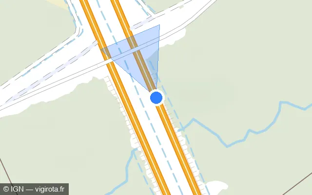Vue plan de l'emplacement du radar discriminant à Mios