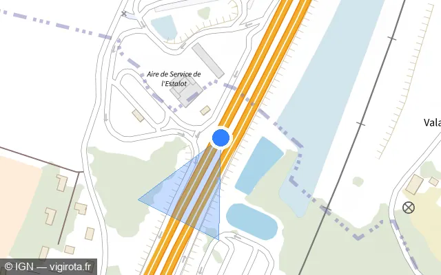 Vue plan de l'emplacement du radar discriminant à Cubzac-les-Ponts