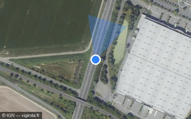 Vue satellite de l'emplacement du radar discriminant à Ève