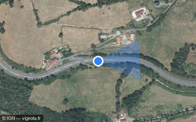 Vue satellite de l'emplacement du radar discriminant à Joux