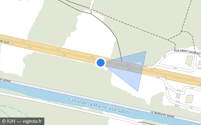Vue plan de l'emplacement du radar discriminant à Hallignicourt