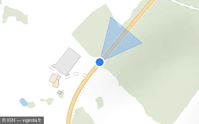 Vue plan de l'emplacement du radar discriminant à Lépron-les-Vallées