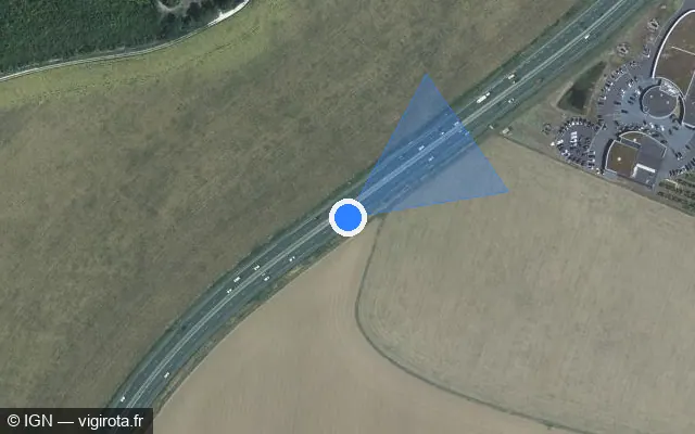 Vue satellite de l'emplacement du radar discriminant à Aytré