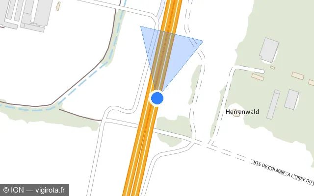 Vue plan de l'emplacement du radar discriminant à Ostheim