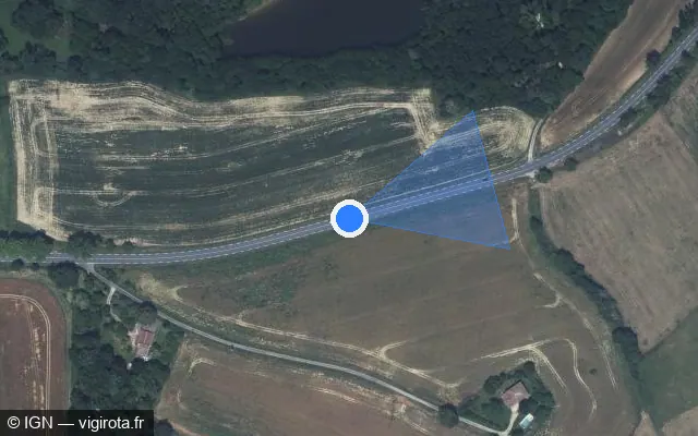 Vue satellite de l'emplacement du radar discriminant à Lisle-sur-Tarn
