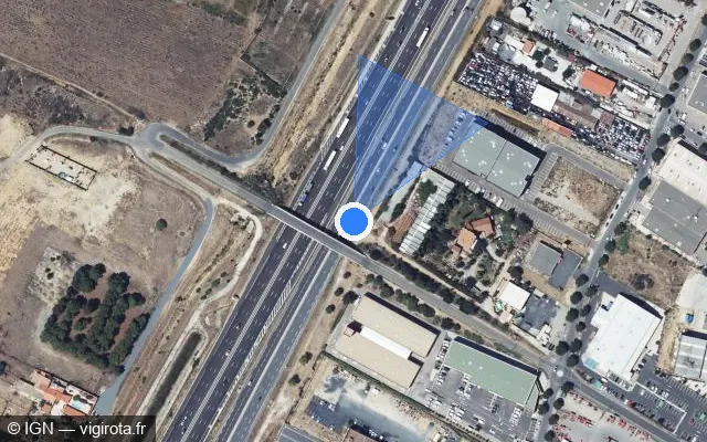 Vue satellite de l'emplacement du radar discriminant à Pia