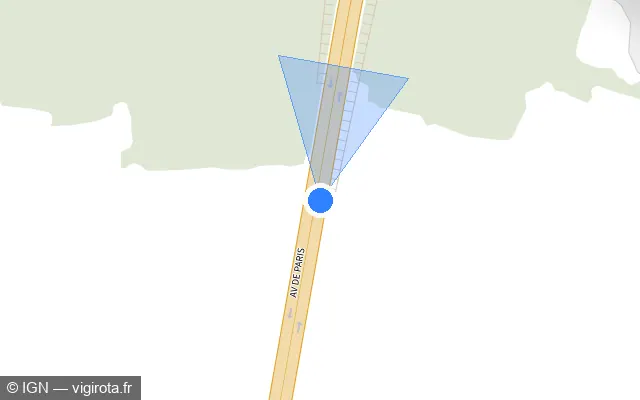 Vue plan de l'emplacement du radar discriminant à Mauchamps