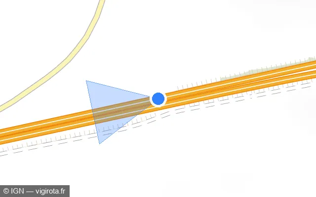 Vue plan de l'emplacement du radar discriminant à Saint-Aubin-sur-Aire