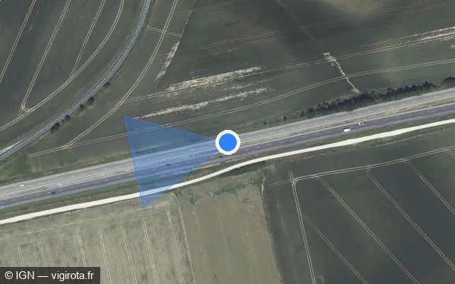 Vue satellite de l'emplacement du radar discriminant à Saint-Aubin-sur-Aire