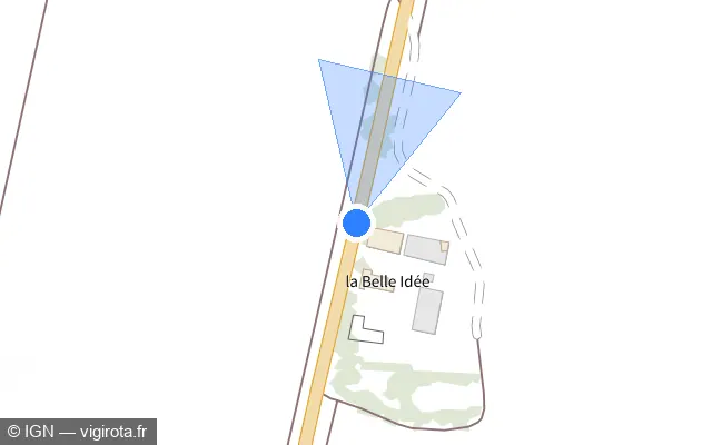 Vue plan de l'emplacement du radar discriminant à Saint-Étienne-sous-Barbuise
