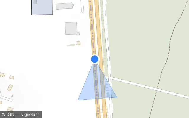 Vue plan de l'emplacement du radar discriminant à Verteuil-sur-Charente