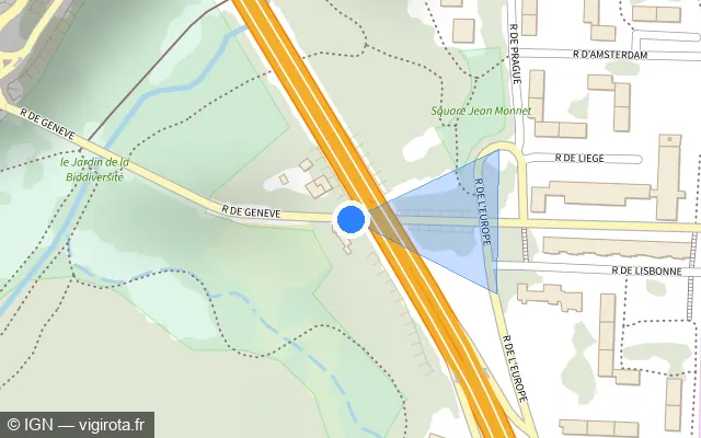 Vue plan de l'emplacement du radar discriminant à Saint-Brieuc