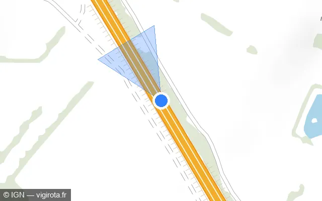 Vue plan de l'emplacement du radar discriminant à Vincey