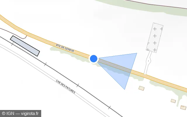 Vue plan de l'emplacement du radar discriminant à Malay-le-Petit