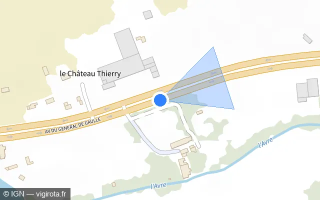 Vue plan de l'emplacement du radar discriminant à Bâlines