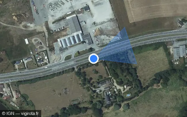 Vue satellite de l'emplacement du radar discriminant à Bâlines