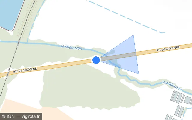 Vue plan de l'emplacement du radar discriminant à Sainte-Christie-d'Armagnac