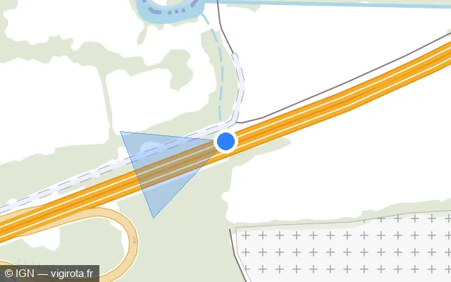 Vue plan de l'emplacement du radar discriminant à Avranches