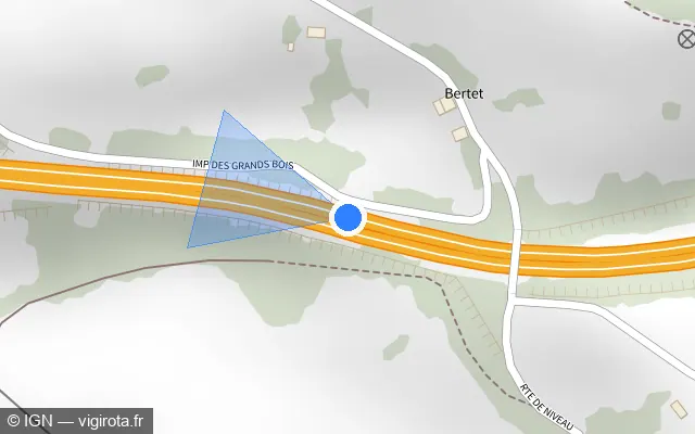 Vue plan de l'emplacement du radar discriminant à Verel-de-Montbel