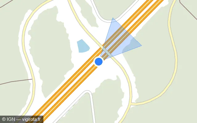Vue plan de l'emplacement du radar discriminant à Lesperon