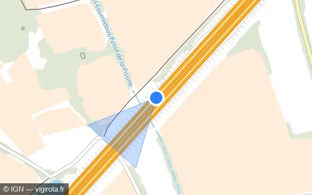 Vue plan de l'emplacement du radar discriminant à Florensac
