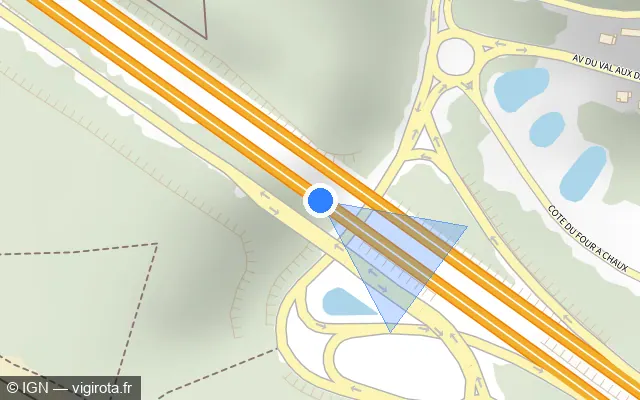 Vue plan de l'emplacement du radar discriminant à Maromme