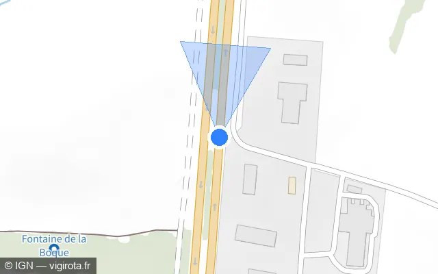 Vue plan de l'emplacement du radar discriminant à Iteuil