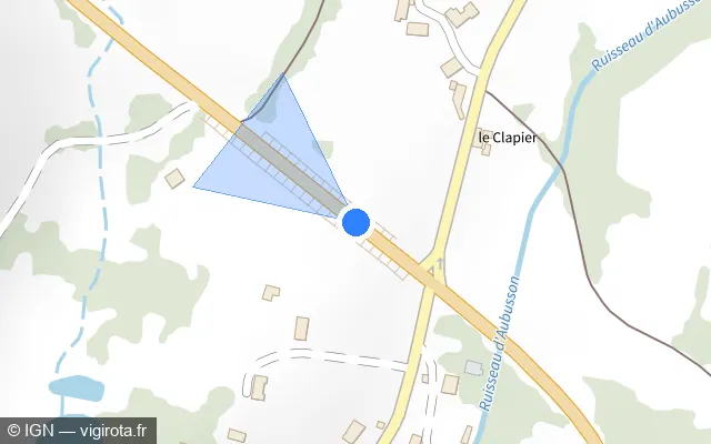 Vue plan de l'emplacement du radar discriminant à Saint-Amand