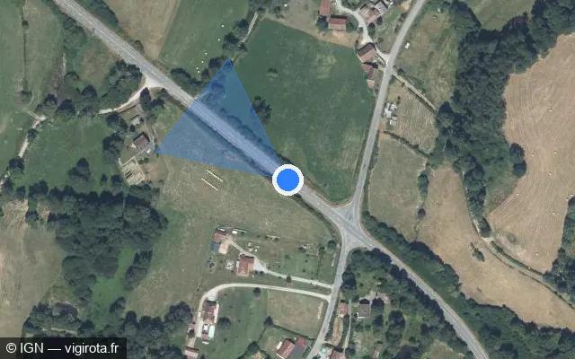 Vue satellite de l'emplacement du radar discriminant à Saint-Amand