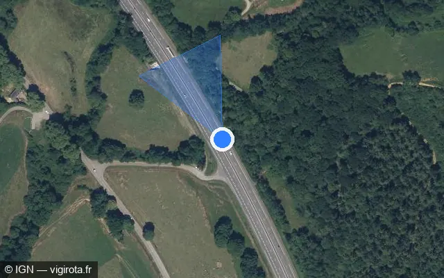 Vue satellite de l'emplacement du radar discriminant à Caharet