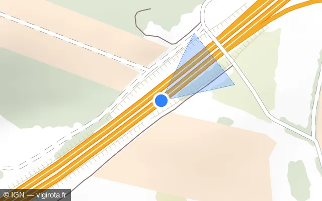 Vue plan de l'emplacement du radar discriminant à Berriac